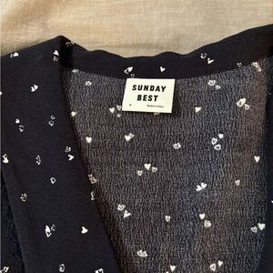 Aritzia Sunday Best NEW AKI DRESS. OXFORD NAVY/WHITE.